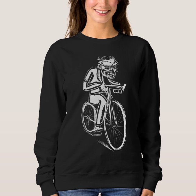 Cykling Zombies Bicycle Halloween Costume T Shirt (Framsida)