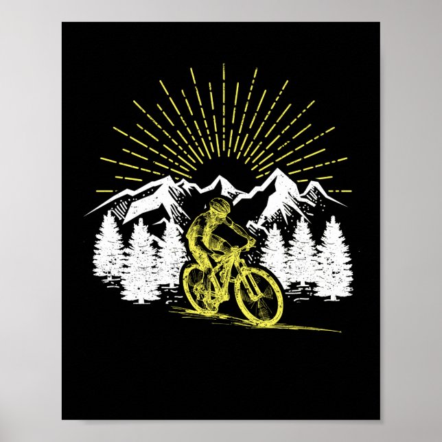 Cyklingscykler för bergscykler, lustigt MTB Poster (Framsidan)
