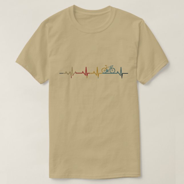 Cyklingshjärtslag, Biker Vintage för cykel T Shirt (Design framsida)