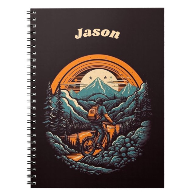 Cyklingstid, retroanpassade anteckningsbok (Framsidan)