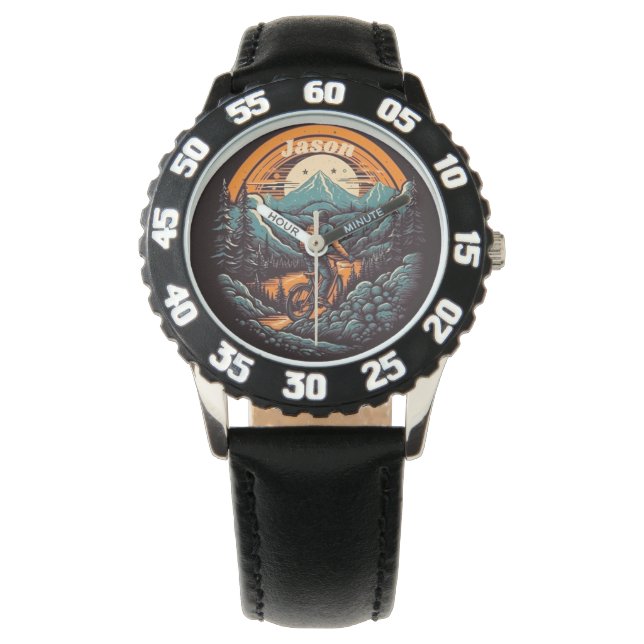 Cyklingstid, retroanpassade armbandsur (Framsida)