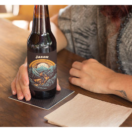 Cyklingstid, retroanpassade ölflaska etikett