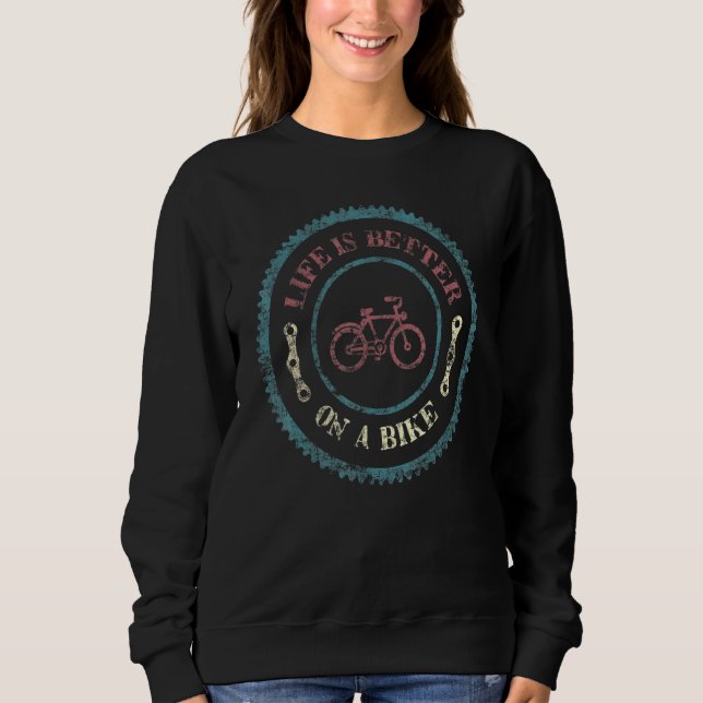 Cyklingstiden är bättre på en bike Riding Bicycle  T Shirt (Framsida)