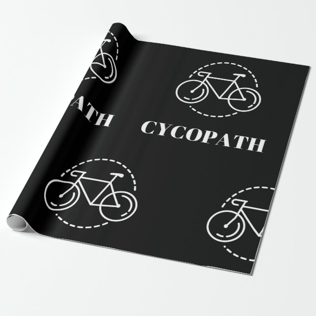 Cyklisk cykosökväg presentpapper (Utrullad)