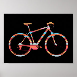 cyklisk stripe-cykel poster