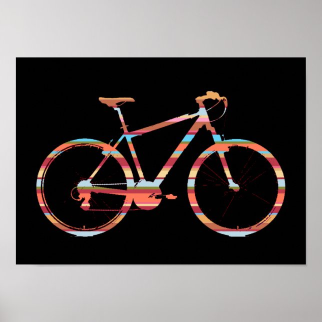 cyklisk stripe-cykel poster (Framsidan)