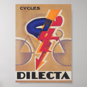 Cyklist, Art Deco, Cycle Vintage affisch