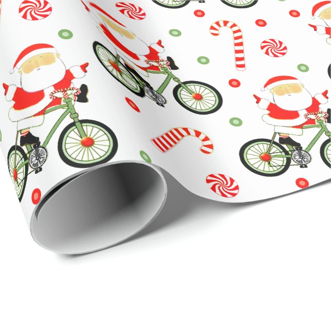 Cyklist biking-julklapp - Papper inslagning Presentpapper (Rullad Hörn)