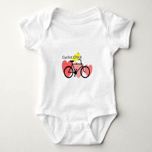 cyklist-CHICK—Biking, Bicycle Enthusiast-presenter T-shirt (Framsida)