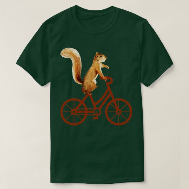 Cyklist Cyclist Bicycle Gift Animal Squirrel T Shirt (Design framsida)