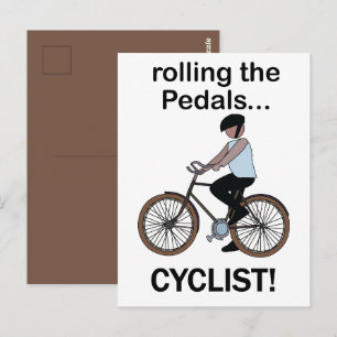 Cyklist Cykel Cykel Vykort
