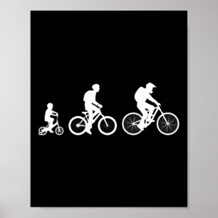 Cyklist Cykel Cykelsport Mountainbikeutveckling Poster