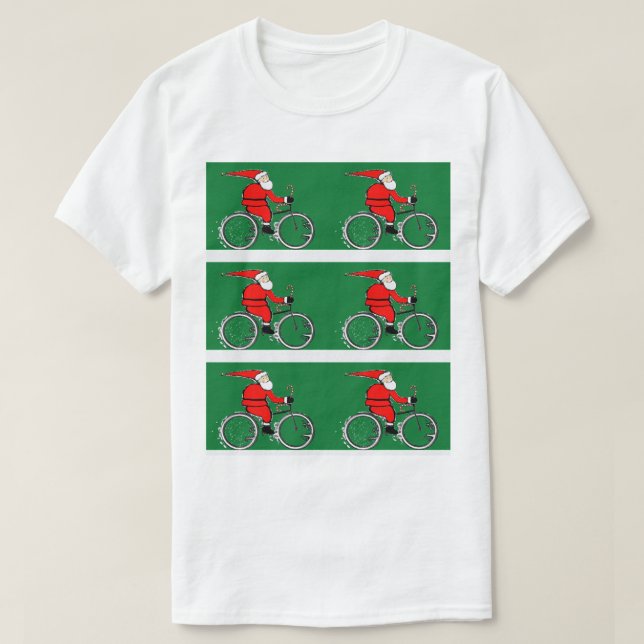 Cyklist cyklar julcykling t shirt (Design framsida)
