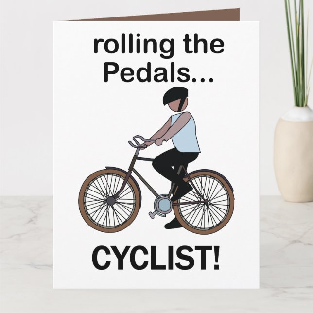 Cyklist Cykling Cykling Kort (Framsida)