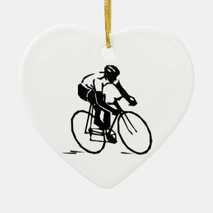 Cyklist/cyklist/ryttare Julgransprydnad Keramik