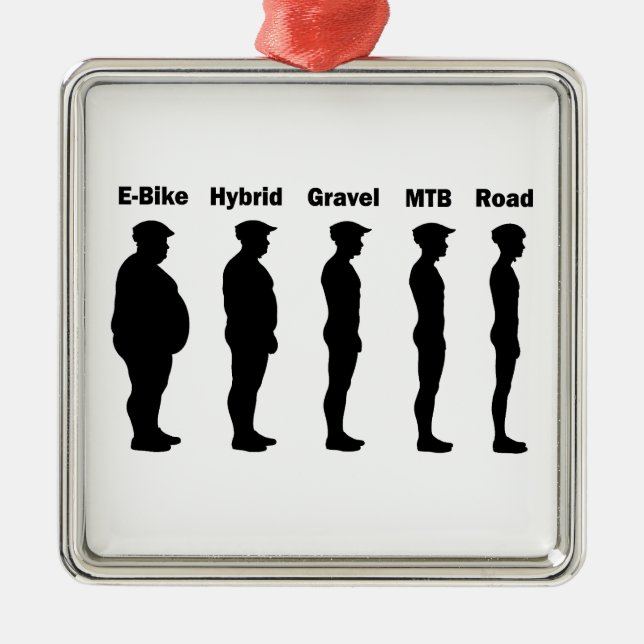 Cyklist Evolution Roadie Julgransprydnad Metall (Framsidan)