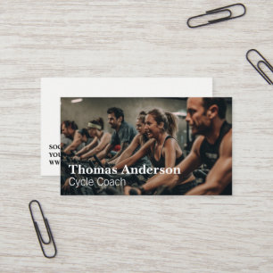 Cyklist Fitness Instructor Gym Visitkort