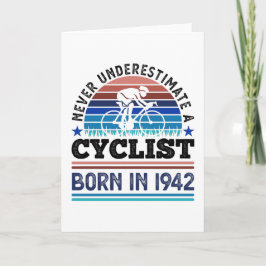 Cyklist född 1942, 80:e födelsedagsgåvor cykling kort