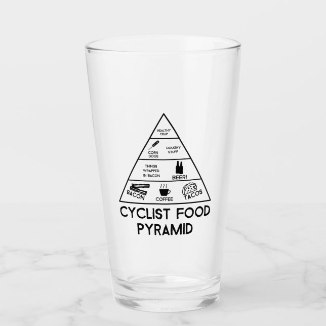 Cyklist Food Pyramid Glaskopp (Framsida)