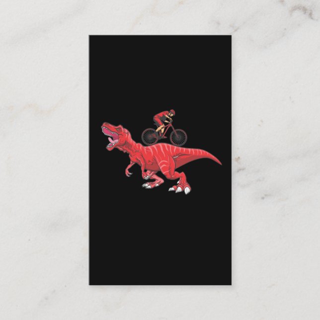Cyklist för bergsbiking Trex-biologi Visitkort (Framsida)