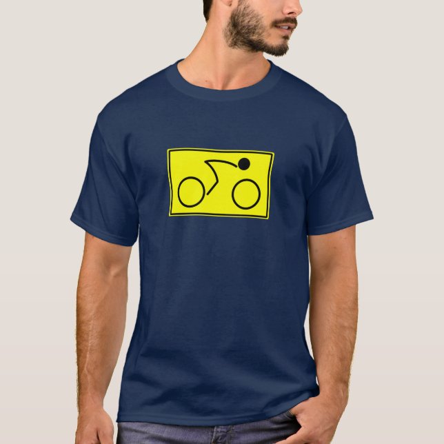 Cyklist (gult) t-shirt (Framsida)