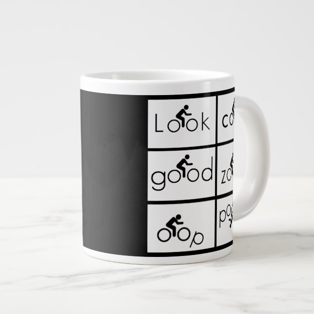 Cyklist Humor Jumbo Mugg (Framsida höger)
