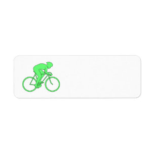 Cyklist i Green. Returadress Etikett