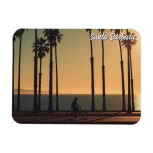 Cyklist i Santa Barbara Kalifornien Magnet