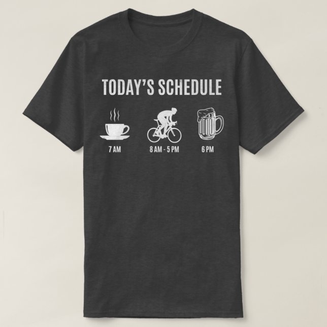 Cyklist idag_x27_s Schemalägg kaffekod T Shirt (Design framsida)
