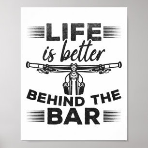 Cyklist Jag är lyckligare bakom ratten Jag mountai Poster