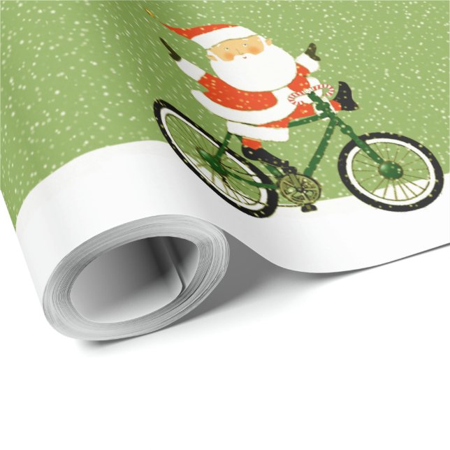 Cyklist jul cykel present presentpapper (Rullad Hörn)