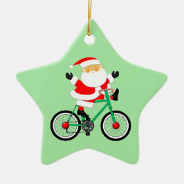 Cyklist Jul Cyklar Julgransprydnad Keramik