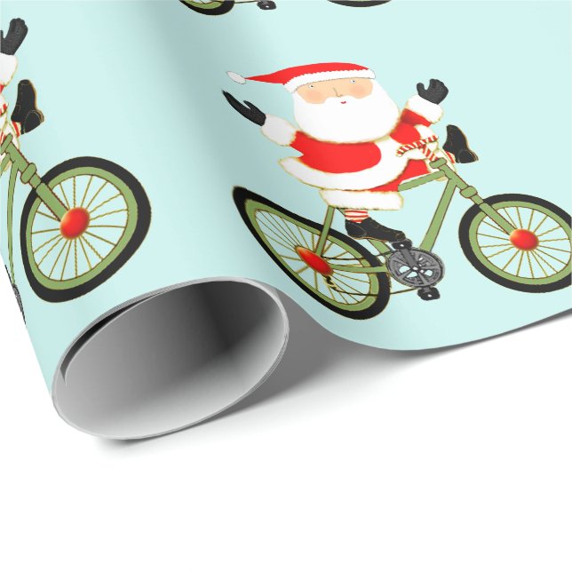 Cyklist jul present presentpapper (Rullad Hörn)