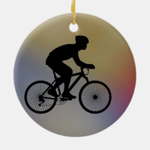 Cyklist Julgransprydnad Keramik