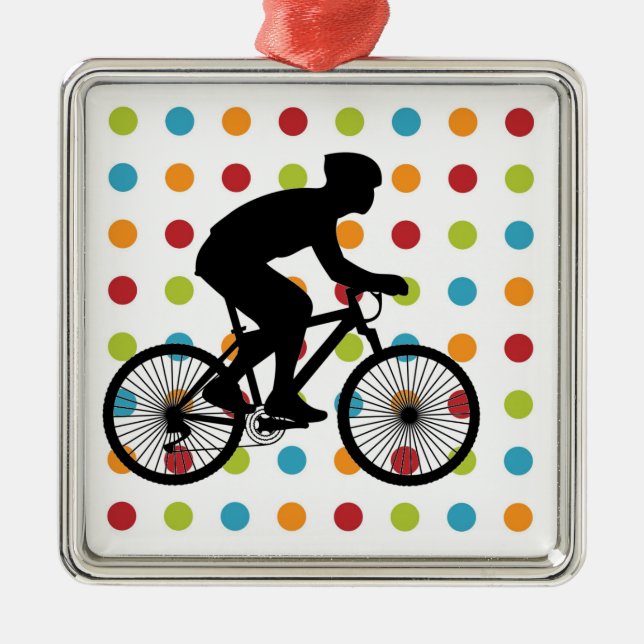 Cyklist Julgransprydnad Metall (Framsidan)