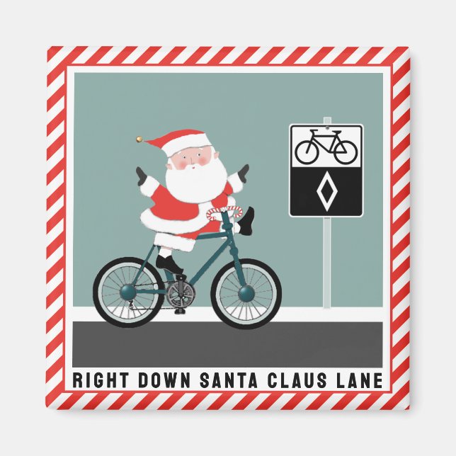 Cyklist julklappar magnet (Framsidan)