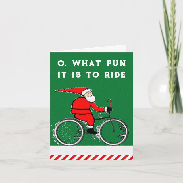 Cyklist julkort helgkort (Framsida)