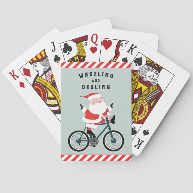 Cyklist julstrumpa fyllnad casinokort (Baksidan)