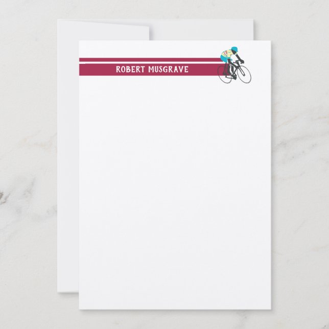 Cyklist nr 2 anteckningskort (Framsida)
