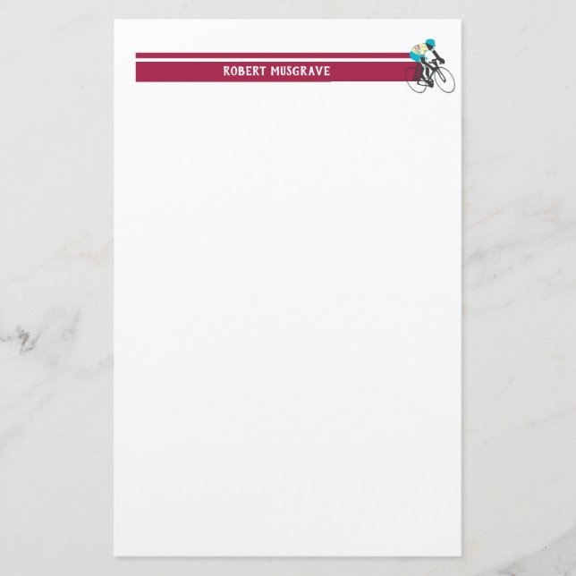 Cyklist nr 2 brevpapper (Framsida)