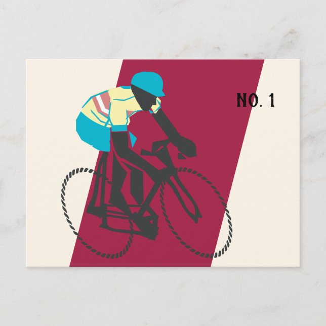 Cyklist nr 2 vykort (Framsida)