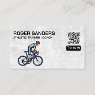 Cyklist på Bike QR-Affärskort Visitkort
