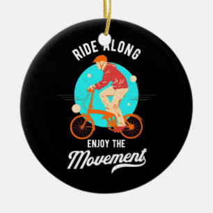 Cyklist Ride A Long Ejoy Momes the Moments Julgransprydnad Keramik
