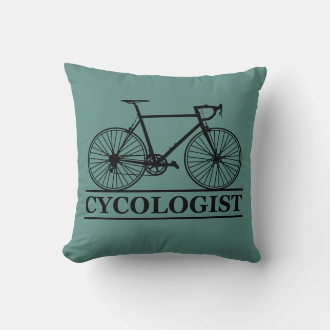 Cyklist - Roligt Cyklande Talesätt Kudde (Framsida)