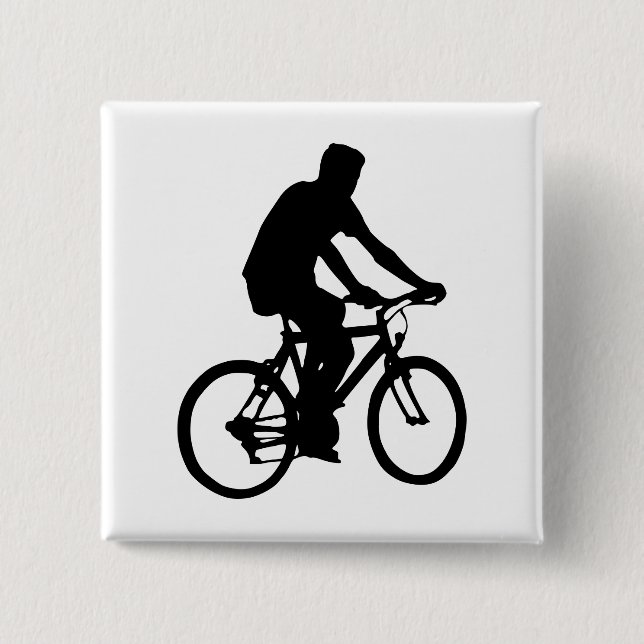 Cyklist Siluett Knapp (Framsida)