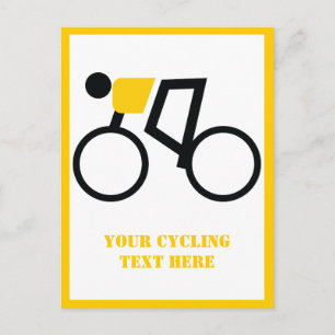 Cyklist som kör sitt lodrät vykort