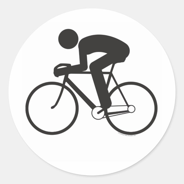 Cyklist-T Runt Klistermärke (Framsida)