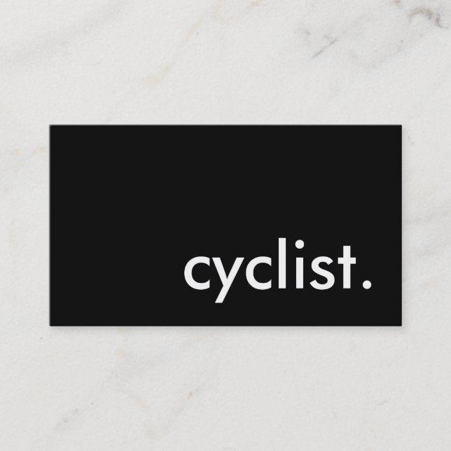 cyklist. visitkort (Framsida)