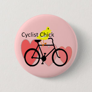 cyklistCHICK--Cykla cykelentusiastgåvor Knapp