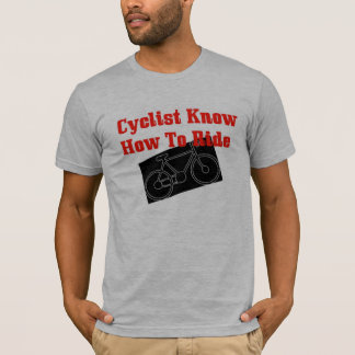 Cyklisten vet hur man rider tee